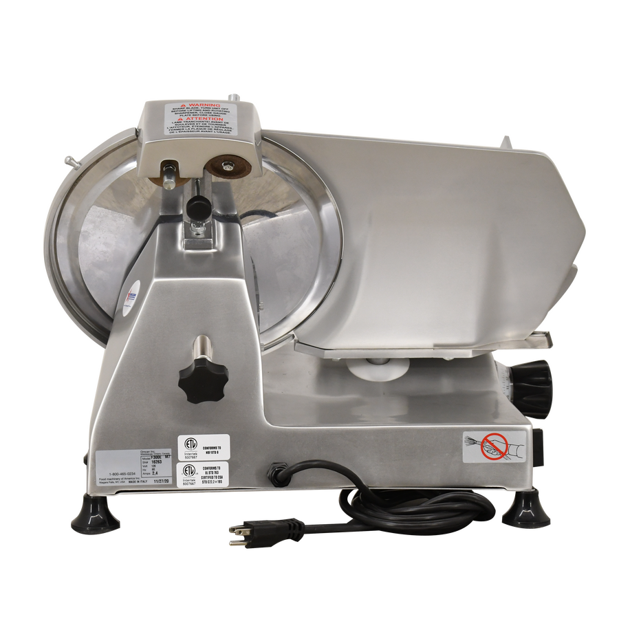 Omcan MS-IT-300-U meat slicer detail view