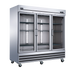 Omcan RE-CN-0067-G-HC 81 inch three glass door reach-in refrigerator