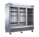Omcan RE-CN-0067-G-HC 81 inch three glass door reach-in refrigerator