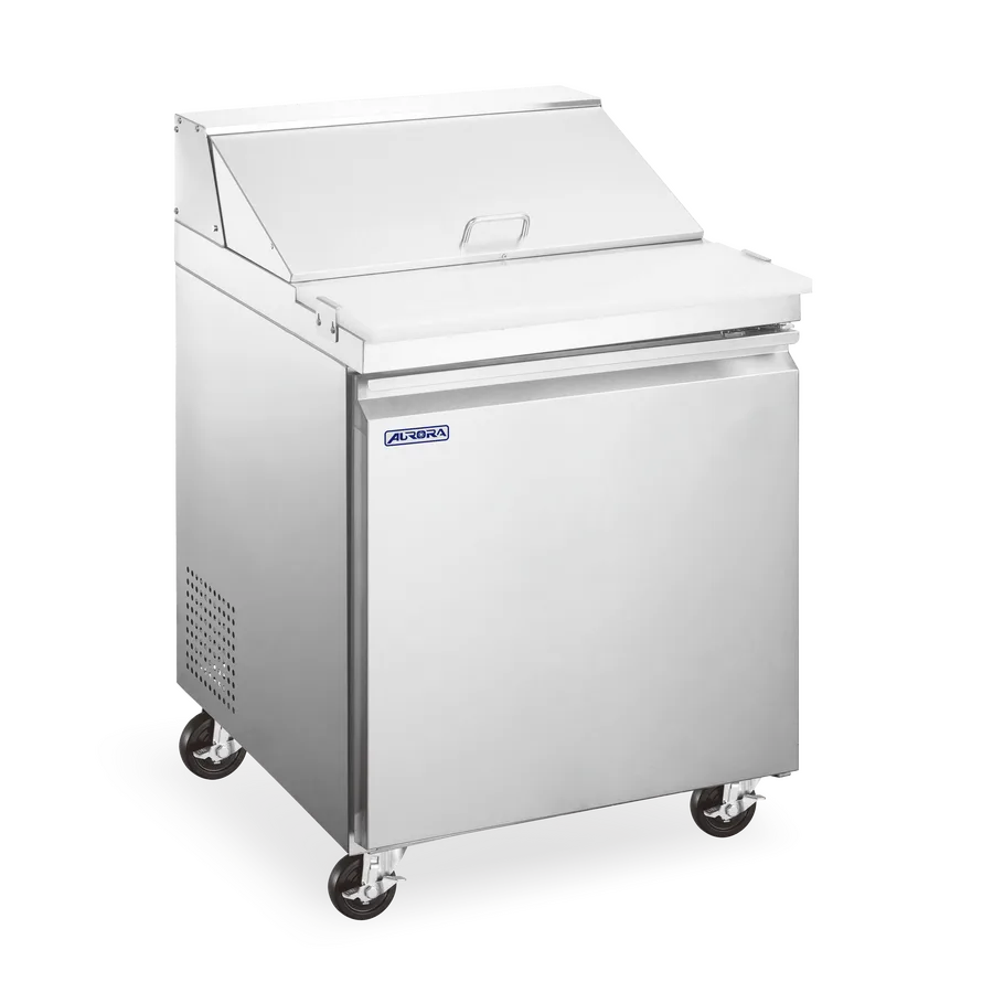 Omcan PT-CN-0711E-HC Aurora 28 inch one door mega top refrigerated prep table