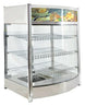 Omcan DW-CN-0137 26 inch countertop display warmer with three shelves and back doors