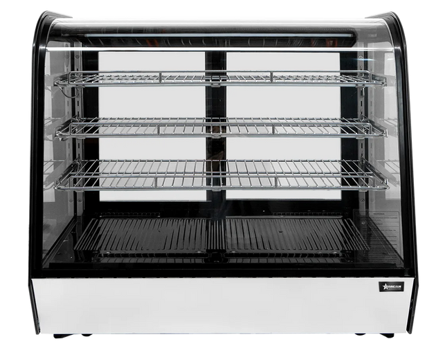 Omcan RC-CN-0277C 60 inch curved glass countertop refrigerated display