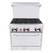 BakeMax BAS36O 36 Inch Gas Range with 6 Burners 30000 BTU Standard Oven — Supplyza