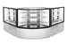 Omcan RS-CN-0351-C corner floor display case angle view