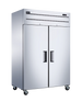 Omcan RE-CN-0054-TM 54 inch top mounted two door stainless steel reach-in refrigerator