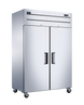 Omcan RE-CN-0054-TM 54 inch top mounted two door stainless steel reach-in refrigerator