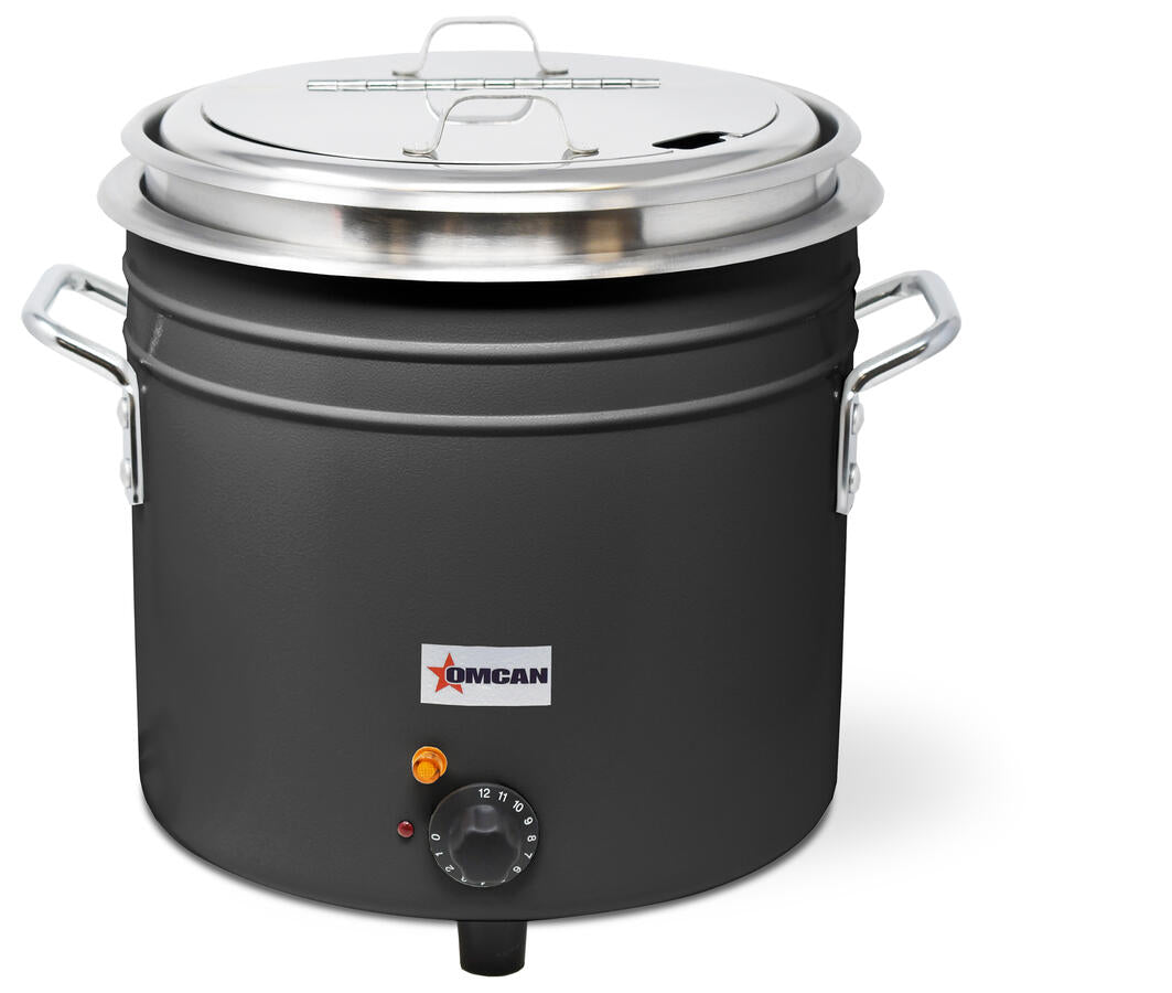 Omcan FW-TW-5000-B 11 qt black retro soup warmer rethermalizer