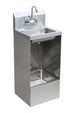 Omcan 47246 hand sink and floor mop sink combination with gooseneck faucet