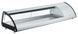 Omcan RS-CN-0083-SC 58 inch curved glass refrigerated sushi showcase in white