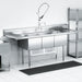 Omcan 25273 three tub sink alternate view