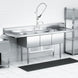 Omcan 25273 three tub sink alternate view