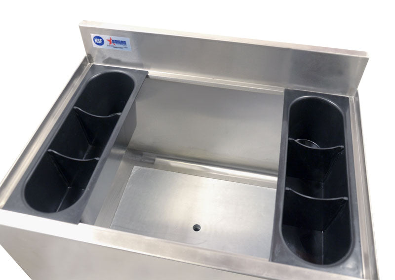 Omcan 43477 ice bin bowl and cold plate view