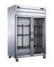 Omcan RE-CN-0054G-TM 54 inch top mounted two glass door reach-in refrigerator