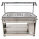 Omcan DW-CN-1210 48 inch three pan sealed well electric steam table with lighting canopy