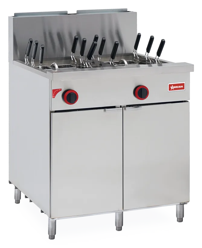Omcan CE-CN-0022-NG natural gas double tank floor model pasta cooker
