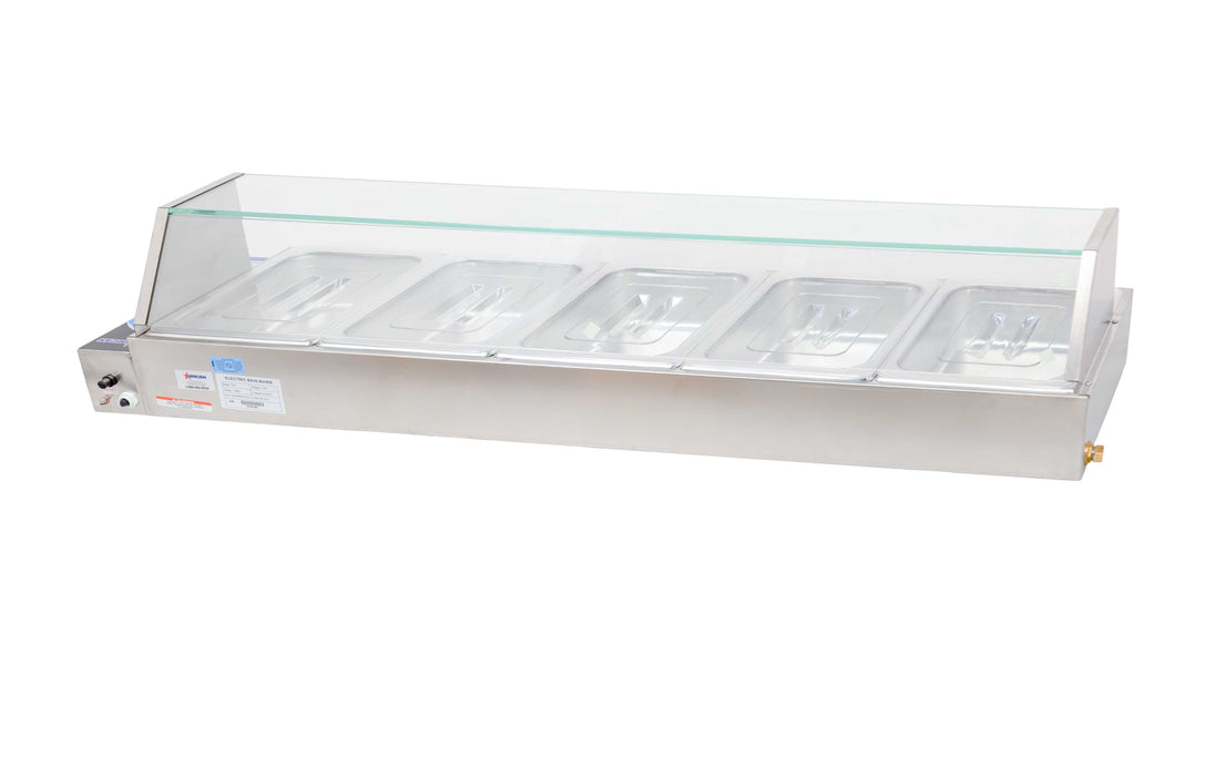 Omcan FW-CN-1435 57 inch bain marie with five half size pans