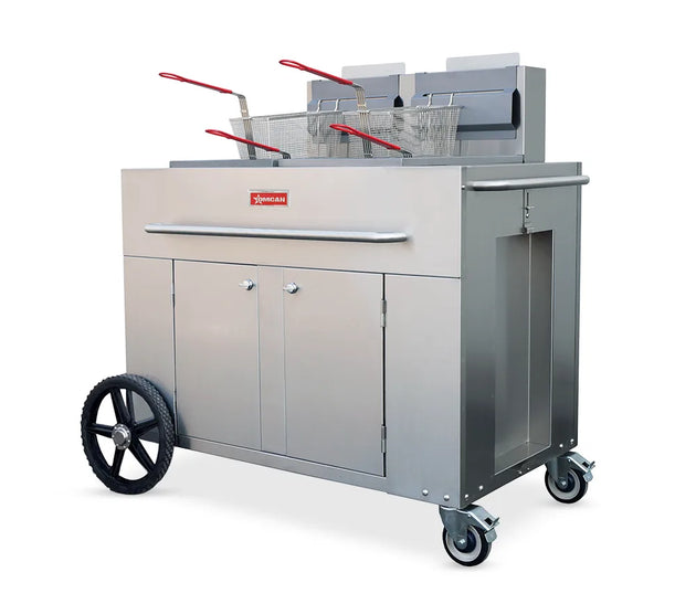Omcan CE-CN-DOF LP outdoor portable double tank propane fryer