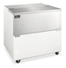 Omcan RE-CN-0034-HC 34 inch milk cooler holding 8 milk crates