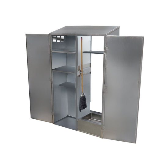 Omcan 48232 janitor cabinet with right mop sink and service faucet