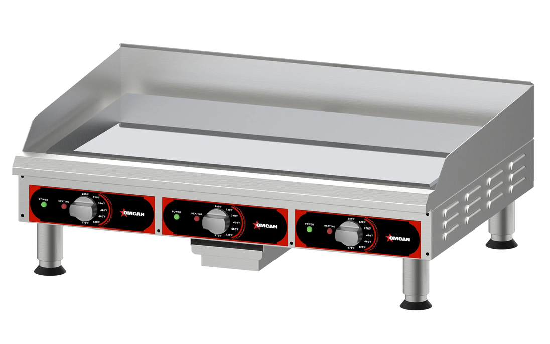 Omcan CE-CN-53303F 36 inch chrome plated heavy duty electric griddle