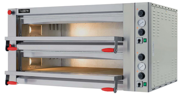 Omcan PE-IT-0049-D Trento Fuoco Series double chamber pizza oven