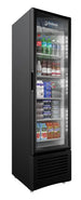Omcan VR08 Imbera 19 inch one glass door refrigerator black