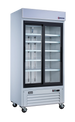 Omcan RE-CN-0039-HC-W 40 inch white two sliding glass door display refrigerator