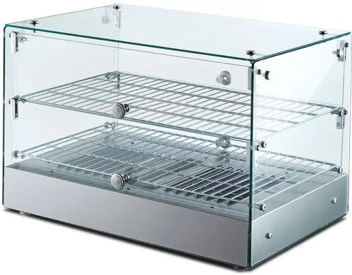 Omcan DW-CN-0050 22 inch two shelf countertop display warmer