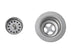 Omcan 46512 fabricated stainless steel hand sink with knee valve and side splashes