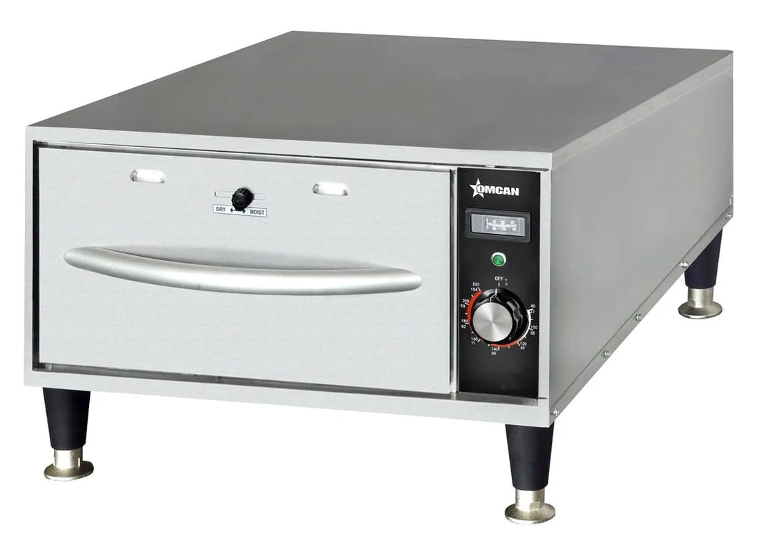 Omcan FW-CN-0001 freestanding narrow single drawer warmer