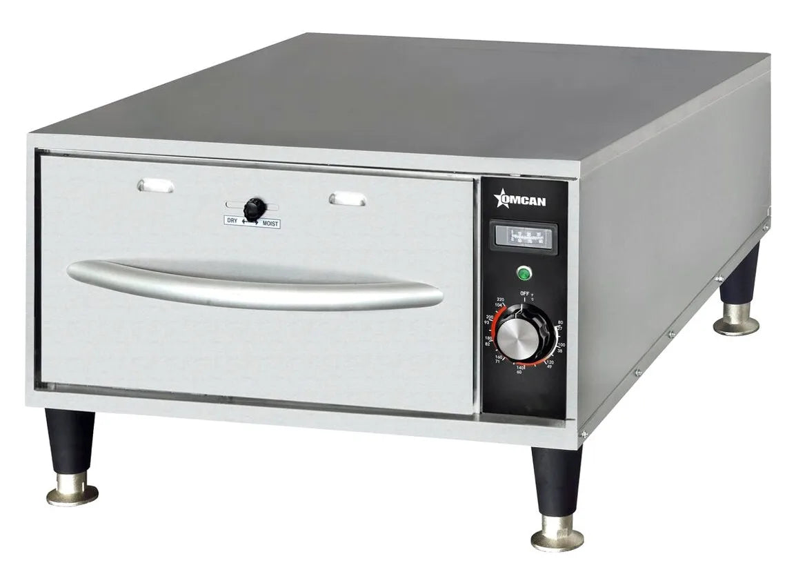 Omcan FW-CN-0001 freestanding narrow single drawer warmer