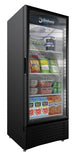 Omcan VR12 Imbera 25 inch one glass door refrigerator black