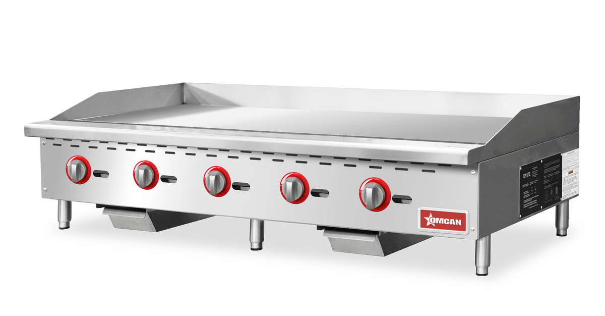 Omcan CE-CN-G60-M 60 inch countertop gas griddle with manual control
