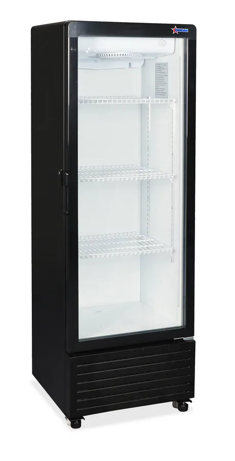 Omcan RE-CN-145 16.5 inch black one glass door display refrigerator