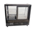 Omcan RS-CN-0100-E 27 inch black two shelf countertop refrigerated display