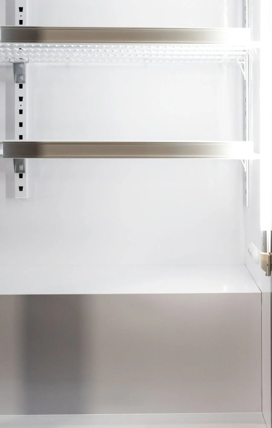 Omcan RE-CN-0450B 26 inch black one glass door display refrigerator with LED light