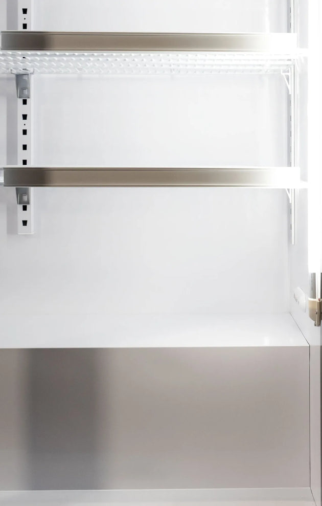 Omcan RE-CN-0450B 26 inch black one glass door display refrigerator with LED light