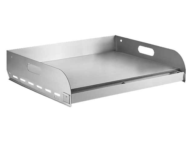 Omcan 47843 30 inch stainless steel griddle plate top for outdoor BBQ grill