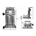Omcan 48890 tabletop stainless steel pineapple guillotine manual cutting machine