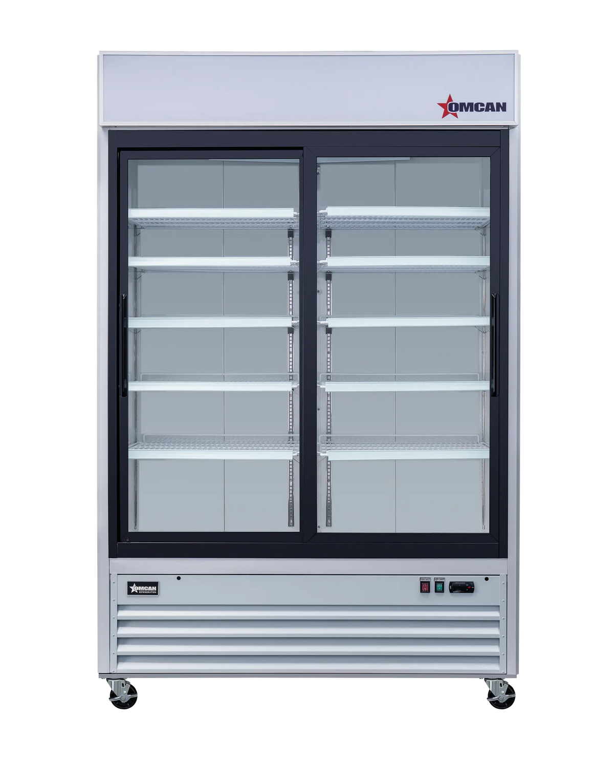 Omcan RE-CN-0045-HC display refrigerator angled view
