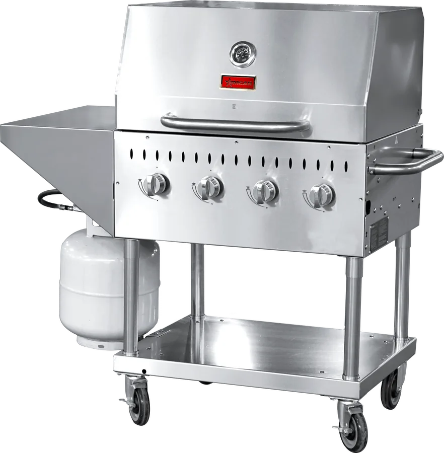 Omcan CE-CN-0030-S LP outdoor BBQ grill alternate view
