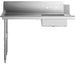 Omcan 28484 48 inch soiled dish table with sink and left drainboard