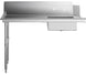 Omcan 28484 48 inch soiled dish table with sink and left drainboard