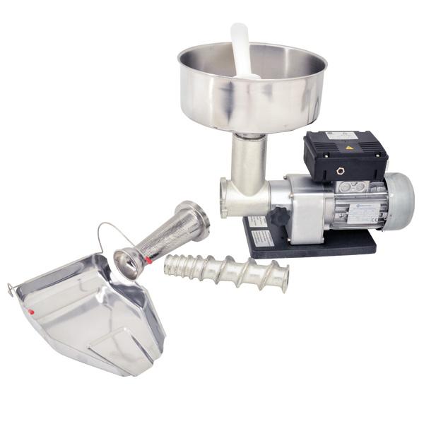 Omcan TS-IT-0150 electric tomato squeezer with stainless steel hopper