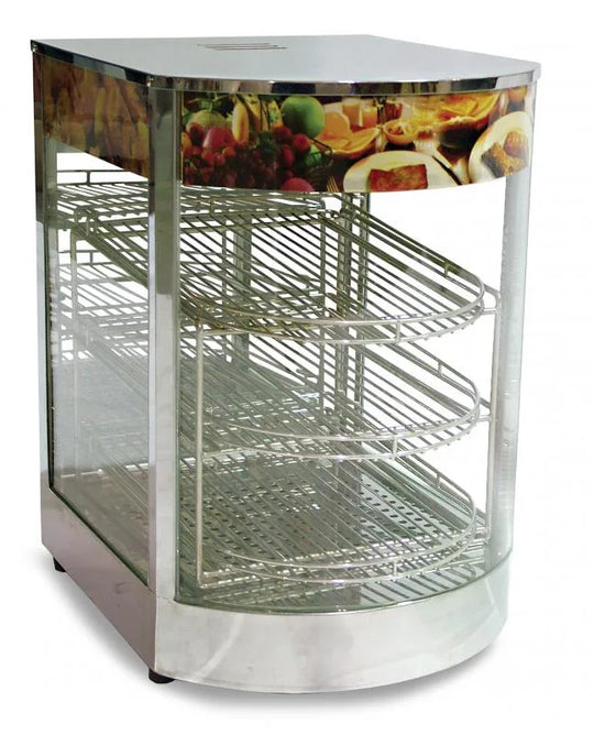 Omcan DW-CN-0349 14 inch countertop display warmer with curved glass