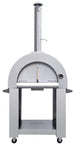 Omcan 43113 32 inch stainless steel wood fired pizza oven