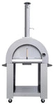 Omcan 43113 32 inch stainless steel wood fired pizza oven