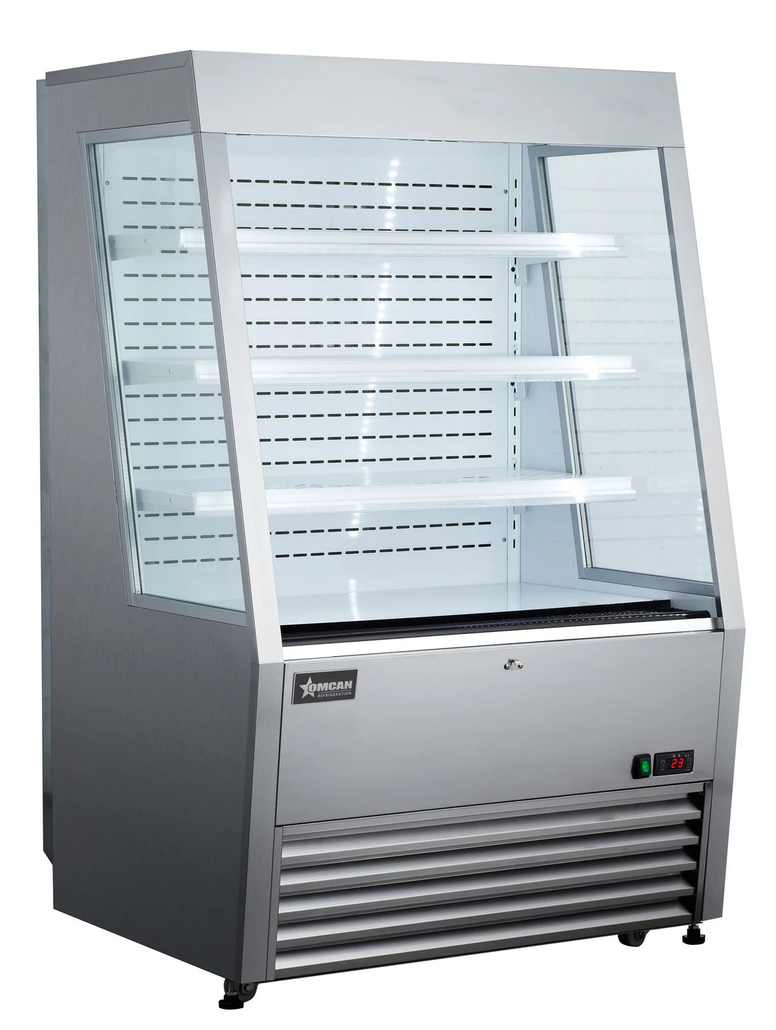 Omcan RS-CN-0390-L 36 inch stainless steel grab and go open refrigerated display case