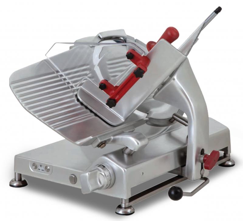 Omcan C330/N ETL-NSF Omas 13 inch gear driven meat slicer with Plexiglass protection