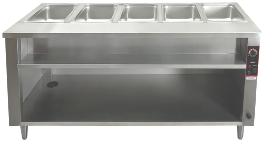 Omcan FW-CN-0005-C 72 Inch 5 pan open well electric steam table